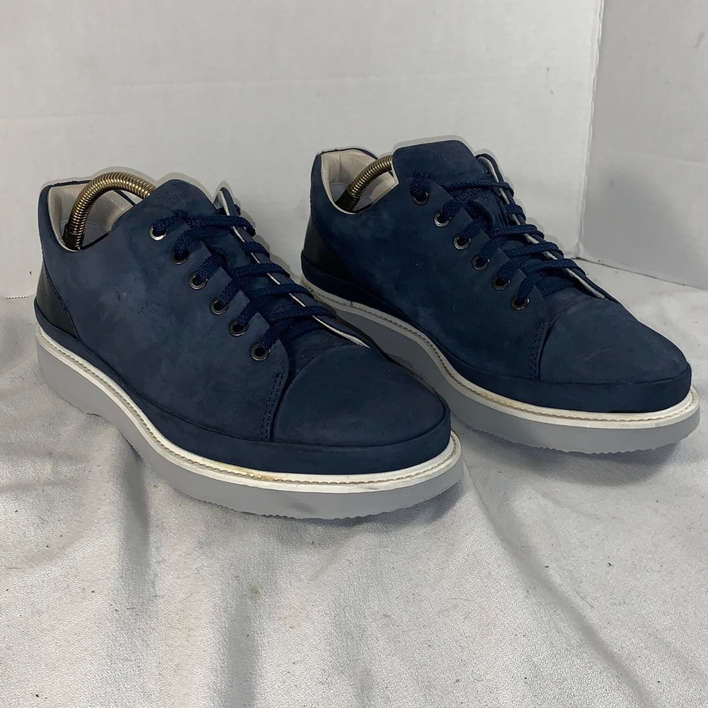 Samuel Hubbard Men's ‘Fast Shoes’ Navy Blue Nubuck Leather Casual Sneakers